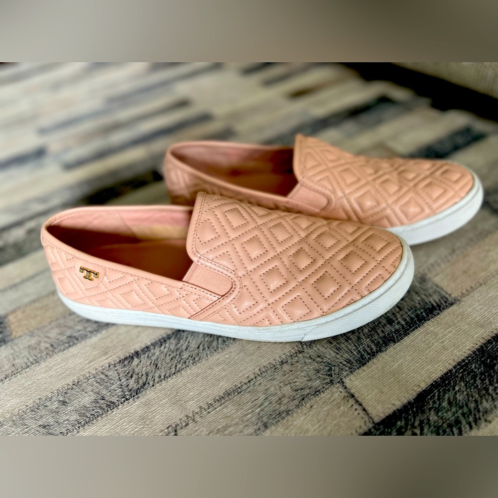 Tori Burch woman’s slip on flat shoes.